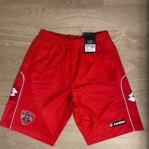 Rare Orlando city lotto red usl shorts brand new player issued , size adult XL